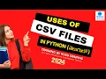 Uses of CSV Files in Python in Telugu 2024 Python Telugu Tutorials
