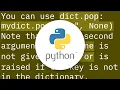 Delete a dictionary item if the key exists