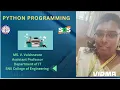 Python operators Part II V Vaishnavee- SNS INSTITTUTIONS