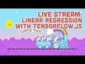 Live Stream Linear Regression with TensorFlow js