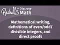 Rachel s Discrete Math Course - Mathematical Writing Lecture 6