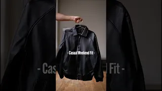Styling Baggy Leather Jacket Outfitinspo 