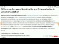 Difference between serialization and externalization in java