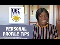 UBC PERSONAL PROFILE TIPS LizzieAde