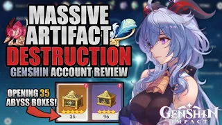 35 of THESE boxes AR57 ENDGAME WHALE TOUCHUP | Xlice Account Reviews #7 | Genshin Impact