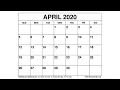 Free Printable April 2020 Calendar - Wiki-Calendar Com