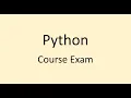 Python Course Exam NxtWave CCBP