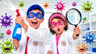 🦠🔬 سيلينا وحسونا في مواجهة الفيروسات! | مغامرة علمية مشوقة ومفاجآت ✨