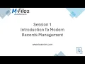 M-Files Records Management with AutoRecords - Intro to Records Management