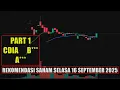 Download Lagu PART 1 Rekomendasi Swing trading Scalping saham Selasa 16 September 2025 - CDIA B*** A***