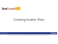 StatCrunch Creating Scatter Plots