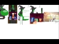 moana elsa anna rapunzel merida in green glutton stomach but they got recsue by jesus