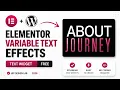 Elementor Interactive Text Effect Tutorial Mouse Hover Animation
