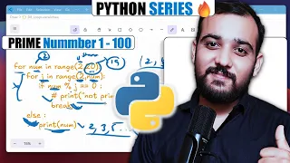 Prime Number Program in Python Check Prime Numbers from 1 to 100 Python 100 Days Series