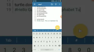 Alphabet A Drae Using Python Turtle