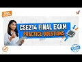 CSE214 Computer Science II Final Exam Practice Questions 2026 Data Structures Review Coding