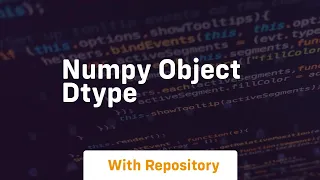 numpy object dtype
