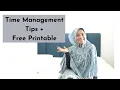 Time Management Tips How do I manage my time Free Printable