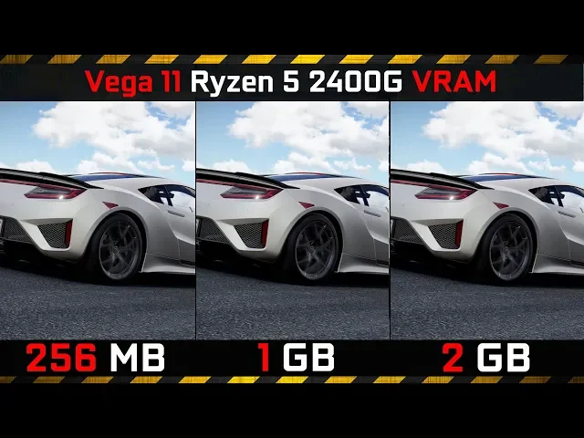 RX Vega 11 vs 256MB vs 1GB vs 2GB VRAM | Ryzen 5 2400G Allocated Virtual Memory Comparison