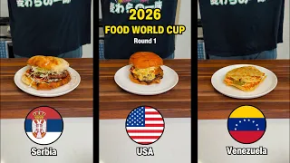 USA vs Venezuela vs Serbia - 2026 Food World Cup