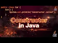 Constructor in Java OOPS Concepts Explained