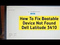 FIXED Error No Bootable Device Found How to Fix error No Boot Device Found Dell Laptop