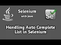How to Handle Auto Complete List in Selenium Selenium Advanced Tutorial