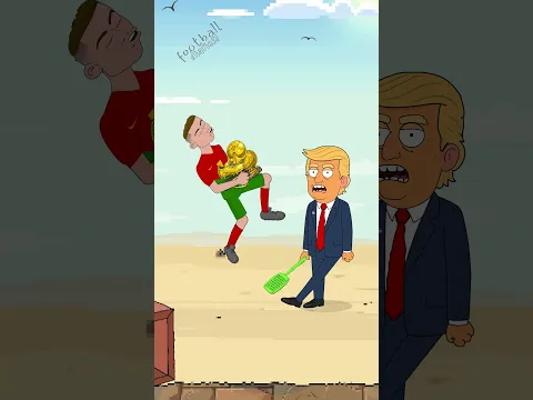 Who is the real GOAT? Trump decides 🏆🤔 #football #ronaldo #messi