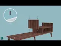 BELLONA USA Loren Walnut TV Stand - The Classy Home