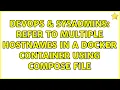 DevOps SysAdmins Refer to multiple hostnames in a Docker container using compose file