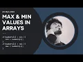 Java tutorial - Maximum and Minimum value in Arrays program in Kashmiri Language