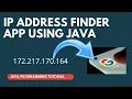 How to find any website ip address using Java Java Programming Tutorial