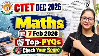 CTET Maths Paper 2 Dec 2026: Top Previous Year Questions Solved