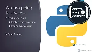 Python Type Conversion Type Casting Examples Session 3 Coding With Karthik