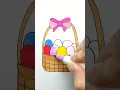 How to Draw an Easter Eggs Basket Colorful Easter Drawing Idea