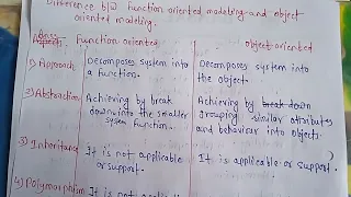 DIFFERENCE BETWEEN FUNCTIONAL ORIENTED AND OBJECT ORIENTED MODELLING SOFTWARE ENGINEER