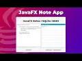 JavaFX SQLite Database CRUD Tutorial JavaFX Notes App