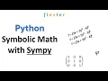 Symbolic Math with SymPy