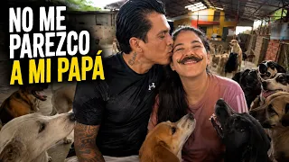 Helen se parece al papá y no puedo darle un beso 