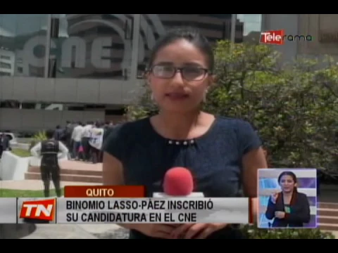 Binomio Lasso-Paéz inscribió su candidatura en el CNE