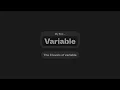 My First Variable The 3 levels of variable