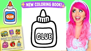 Coloring My Back to School Coloring Book Cute Glue Bottle Page Arrtx Oros Alcohol Markers