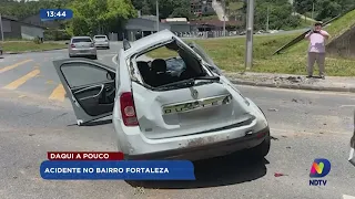 Carro despenca da Via Expressa no bairro Fortaleza