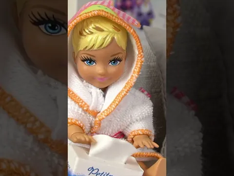 Barbie Doll Gracie Plays in The Rain and Gets Sick