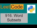 Leetcode 916 Word Subsets CoderBase