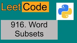 Leetcode 916 Word Subsets CoderBase