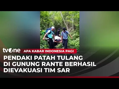 Misi Penyelamatan Pendaki Patah Tulang di Gunung Rante