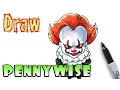 How to Draw Pennywise Clown - IT