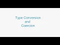 JavaScript Type conversion and coercion in Telugu