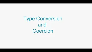 JavaScript Type conversion and coercion in Telugu